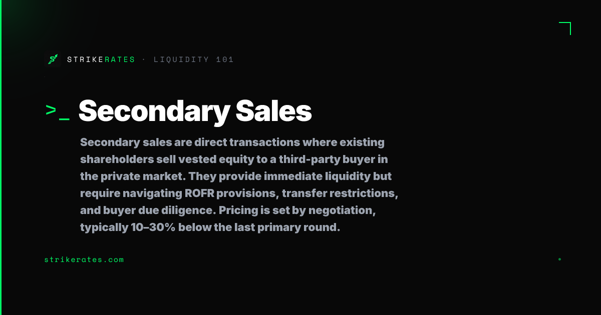 How to Sell Private Company Stock: Secondary Sales Guide