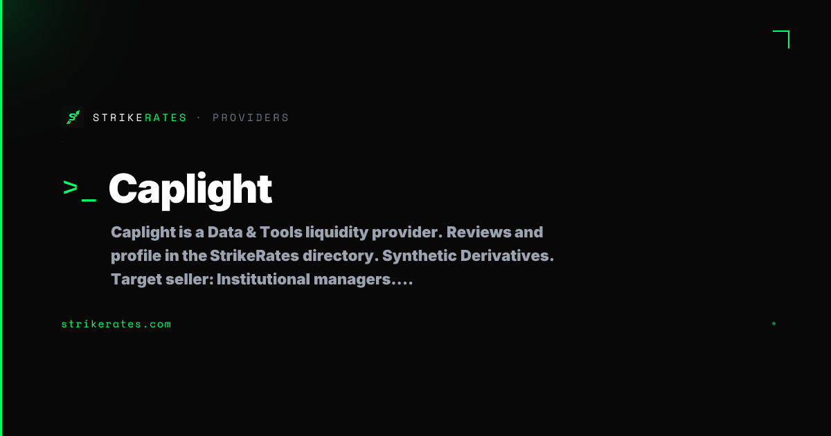 Caplight Reviews & Profile | StrikeRates